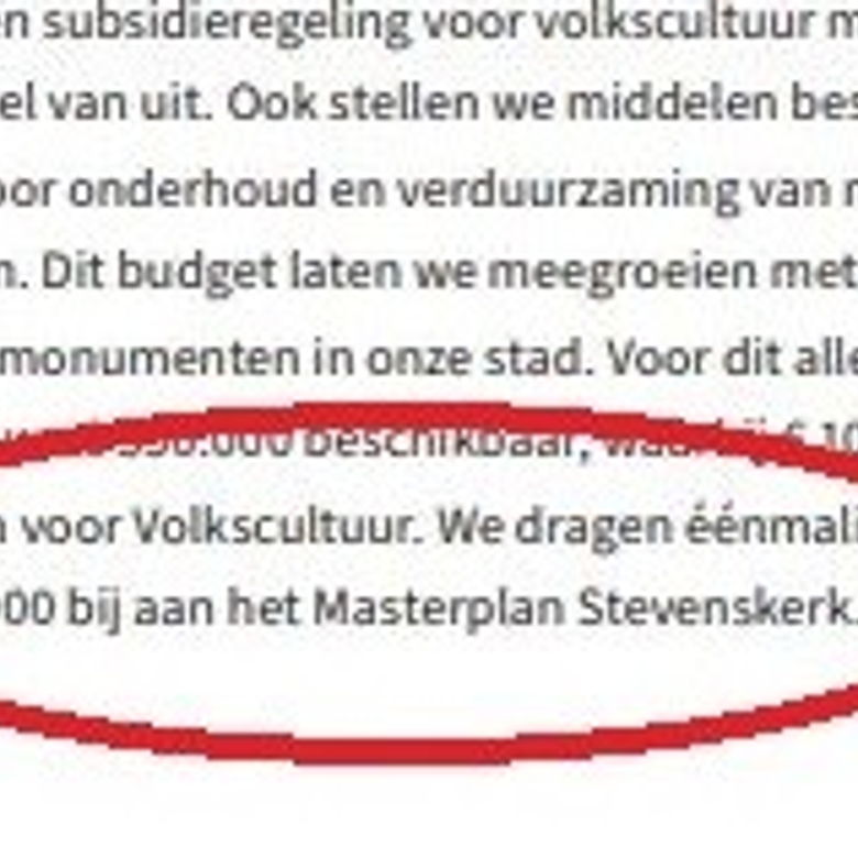 De Stevenskerk krijgt een bijdrage van 6 ton van de gemeente!