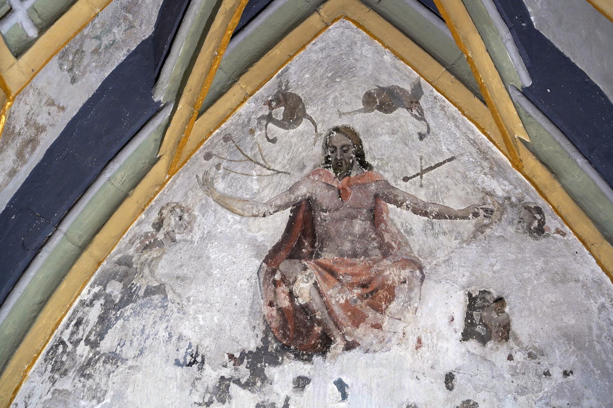 Muur- en plafondschildering Heilig Grafkapel in de Stevenskerk